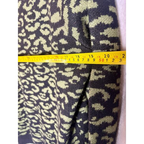 NWT XXIII Khaki/Blk Leopard Cardigan, Sz. S-M - Picture 4 of 5